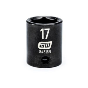 GearWrench 84318N 3/8'' Drive 6 Point Standard Impact Metric Socket 17mm