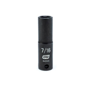 GearWrench 84324N 3/8'' Drive 6 Point Deep Impact SAE Socket 7/16''