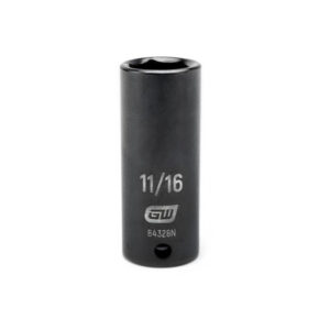 GearWrench 84328N 3/8'' Drive 6 Point Deep Impact SAE Socket 11/16''