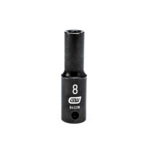 GearWrench 84331N 3/8'' Drive 6 Point Deep Impact Metric Socket 8mm