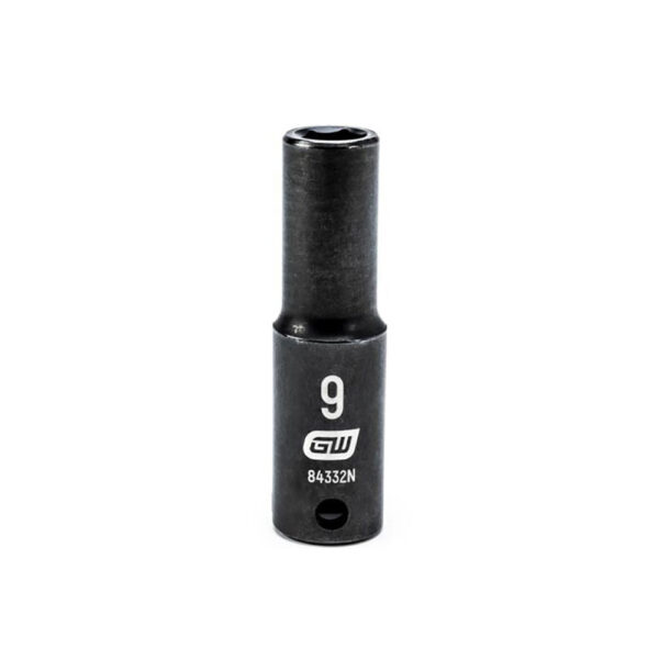 GearWrench 84332N 3/8'' Drive 6 Point Deep Impact Metric Socket 9mm