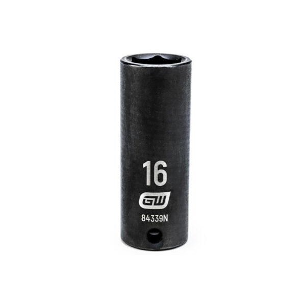 GearWrench 84339N 3/8'' Drive 6 Point Deep Impact Metric Socket 16mm