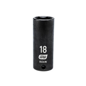 GearWrench 84341N 3/8'' Drive 6 Point Deep Impact Metric Socket 18mm