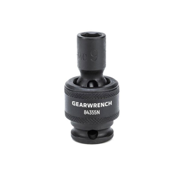 GearWrench 84355N 3/8'' Drive 6 Point Standard Universal Impact Metric Socket 9mm