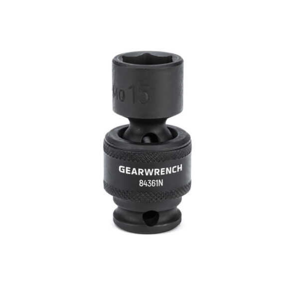 GearWrench 84361N 3/8'' Drive 6 Point Standard Universal Impact Metric Socket 15mm