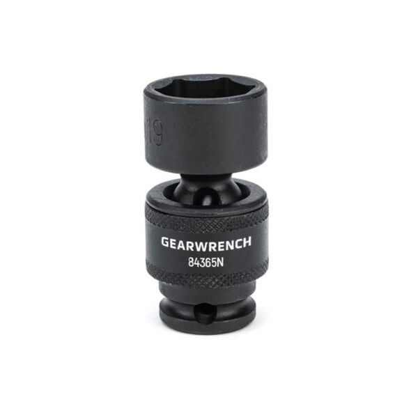 GearWrench 84365N 3/8'' Drive 6 Point Standard Universal Impact Metric Socket 19mm