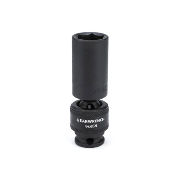 GearWrench 84383N 3/8'' Drive 6 Point Deep Universal Impact Metric Socket 17mm