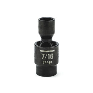 GearWrench 84481 3/8'' Drive 6 Point Standard X-Core Pinless Impact Universal SAE Socket 7/16''