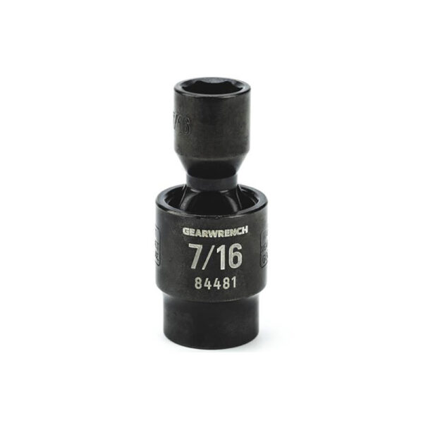 GearWrench 84481 3/8'' Drive 6 Point Standard X-Core Pinless Impact Universal SAE Socket 7/16''