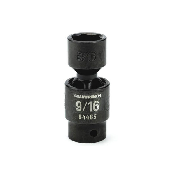 GearWrench 84483 3/8'' Drive 6 Point Standard X-Core Pinless Impact Universal SAE Socket 9/16''