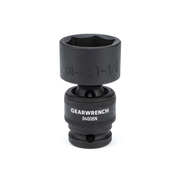 GearWrench 84606N 1/2'' Drive 6 Point Standard Universal Impact SAE Socket 1-1/8''