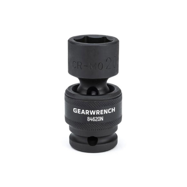 GearWrench 84620N 1/2'' Drive 6 Point Standard Universal Impact Metric Socket 20mm