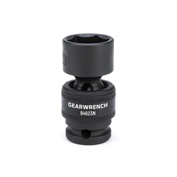 GearWrench 84623N 1/2'' Drive 6 Point Standard Universal Impact Metric Socket 23mm