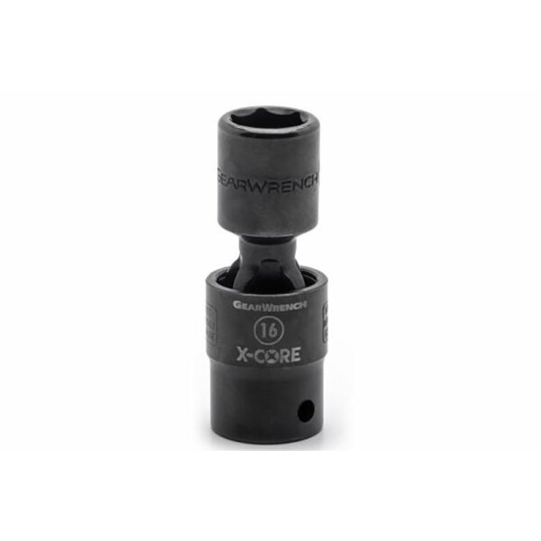 GearWrench 84726 1/2'' Drive 6 Point Standard X-Core Pinless Impact Universal Metric Socket 16mm