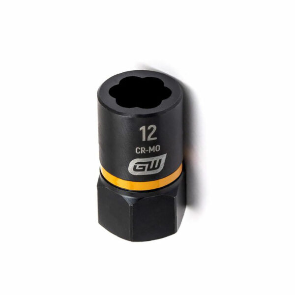 GearWrench 84763 3/8'' Drive Bolt Biter Impact Extraction Socket 12mm