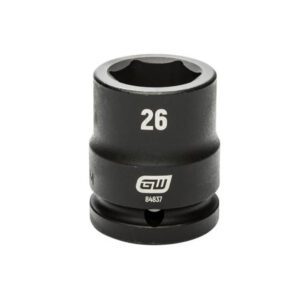 GearWrench 84837 3/4'' Drive 6 Point Standard Impact Metric Socket 26mm
