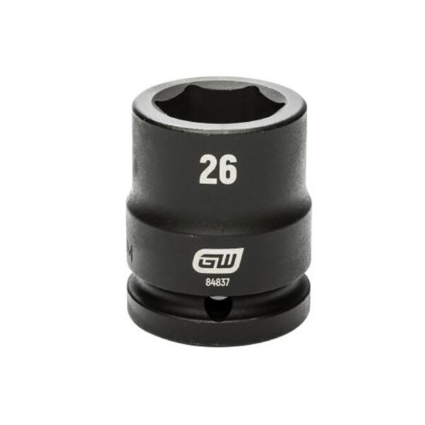 GearWrench 84837 3/4'' Drive 6 Point Standard Impact Metric Socket 26mm