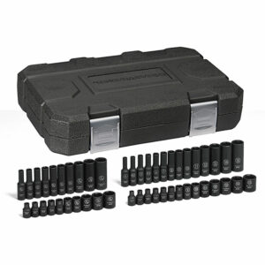 GearWrench 84902 48pc 1/4'' Drive 6 Point Standard & Deep Impact SAE/Metric Socket Set