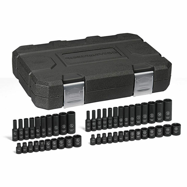 GearWrench 84902 48pc 1/4'' Drive 6 Point Standard & Deep Impact SAE/Metric Socket Set