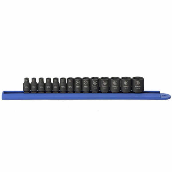 GearWrench 84907 14pc 1/4'' Drive 6 Point Standard Impact Metric Socket Set