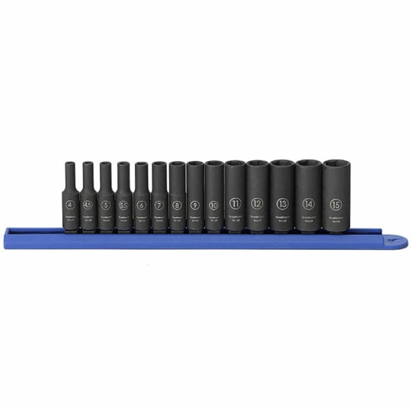 GearWrench 84909 14pc 1/4'' Drive 6 Point Deep Impact Metric Socket Set