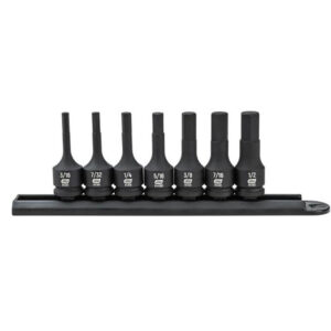 GearWrench 84913 7pc 3/8'' Drive Hex Bit Impact SAE Socket Set