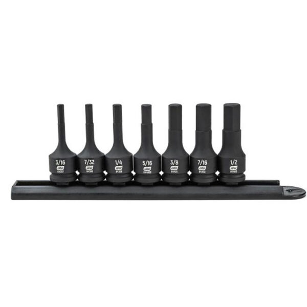 GearWrench 84913 7pc 3/8'' Drive Hex Bit Impact SAE Socket Set