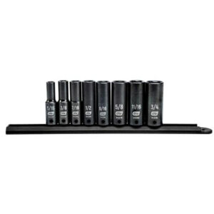 GearWrench 84915N 8pc 3/8'' Drive 6 Point Deep Impact SAE Socket Set