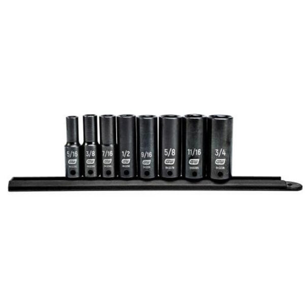 GearWrench 84915N 8pc 3/8'' Drive 6 Point Deep Impact SAE Socket Set
