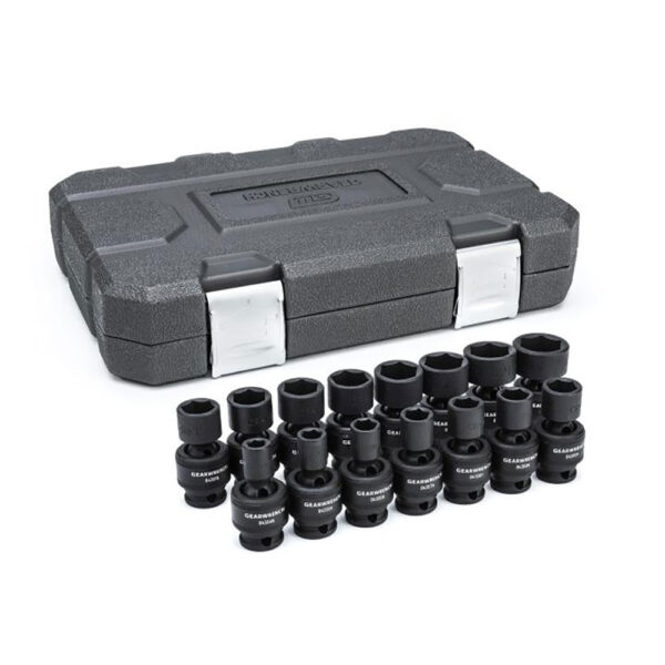 GearWrench 84918N 15pc 3/8'' Drive 6 Point Standard Universal Impact Metric Socket Set
