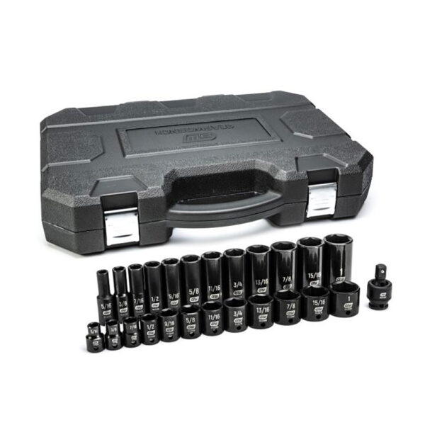 GearWrench 84919N 25pc 3/8'' Drive 6 Point Standard & Deep Impact SAE Socket Set