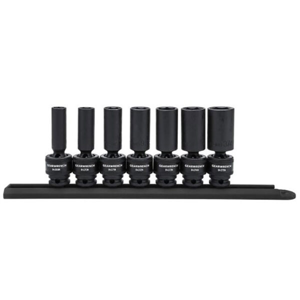 GearWrench 84923N 7pc 3/8'' Drive 6 Point Deep Universal Impact SAE Socket Set