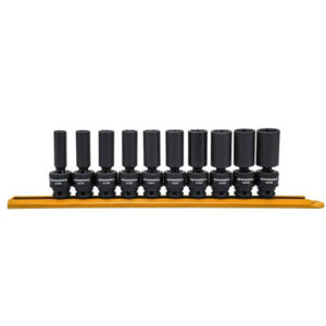 GearWrench 84924N 10pc 3/8'' Drive 6 Point Deep Universal Impact Metric Socket Set