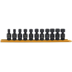 GearWrench 84975 11pc 3/8'' Drive 6 Point Standard X-Core Pinless Universal Impact Metric Socket Set