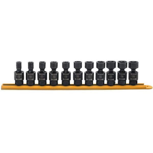 GearWrench 84975 11pc 3/8'' Drive 6 Point Standard X-Core Pinless Universal Impact Metric Socket Set
