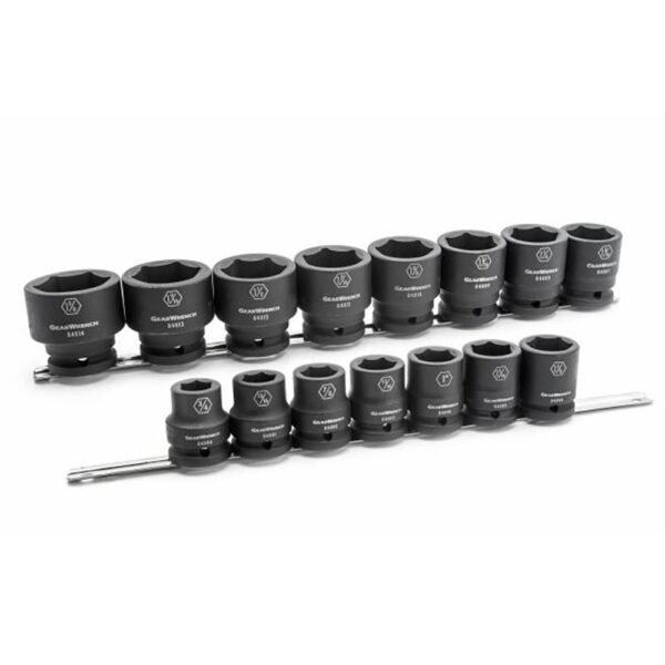 GearWrench 84997 15pc 3/4'' Drive 6 Point Standard Impact SAE Socket Set