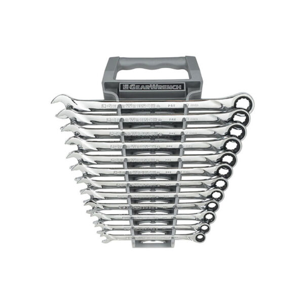 GearWrench 85098 12PC 72-Tooth 12 Point XL Ratcheting Combination Metric Wrench Set