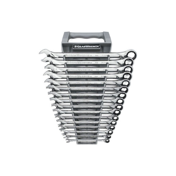GearWrench 85099 16PC 72-Tooth 12 Point XL Ratcheting Combination Metric Wrench Set