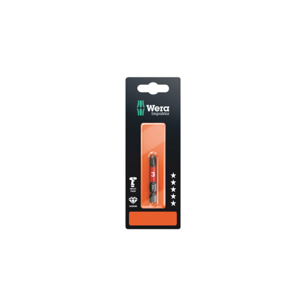 Wera 05073957001 851/4 IMP DC SB Impaktor 1/4'' Hex Phillips Insert Bit