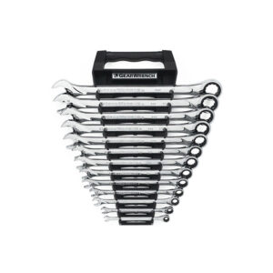 GearWrench 85199 13PC 72-Tooth 12 Point XL Ratcheting Combination SAE Wrench Set
