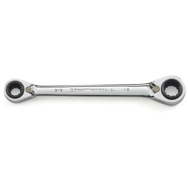 GearWrench 85201 QuadBox 12 Point Reversible Ratcheting Wrench 5/16'' x 3/8'' & 7/16'' x 1/2''