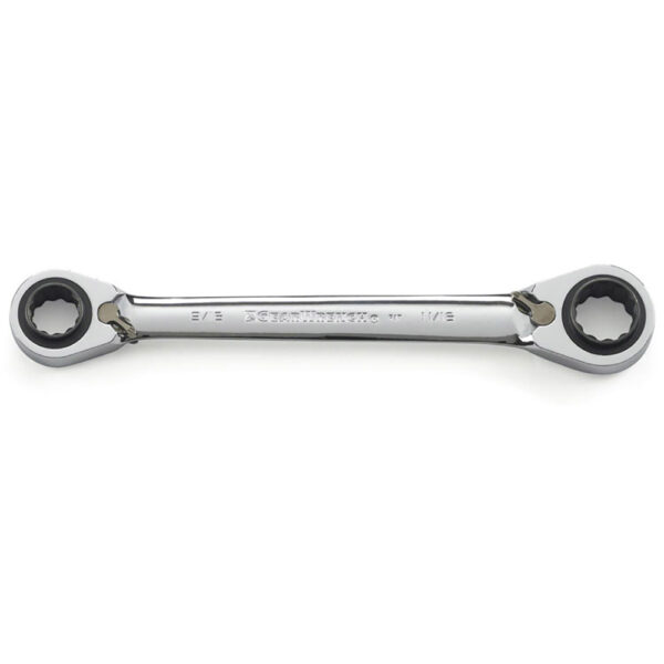 GearWrench 85202D QuadBox 12 Point Reversible Ratcheting Wrench 9/16'' x 5/8'' & 11/16'' x 3/4''