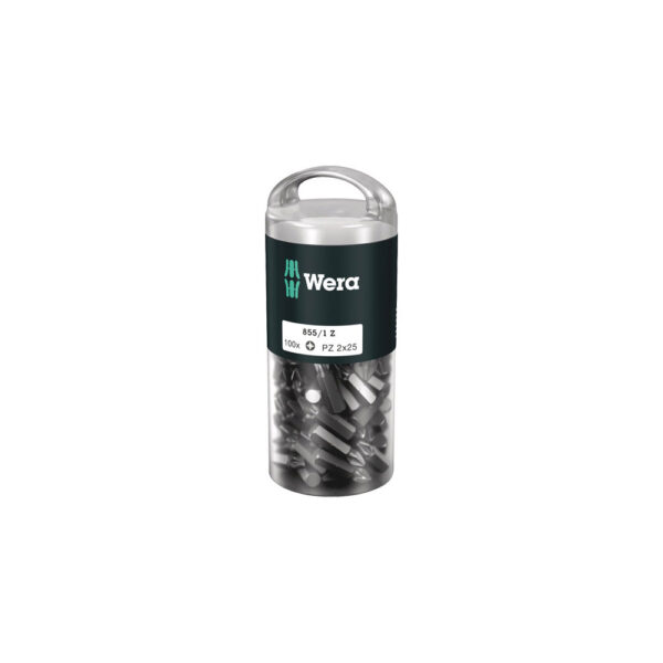 Wera 05072443001 855/1 Z DIY 1/4'' Hex Pozidriv Insert Bits (100-Pack)