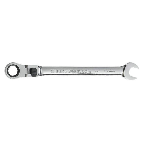 GearWrench 85615 15mm 72-Tooth 12 Point XL Locking Flex Head Ratcheting Combination Wrench
