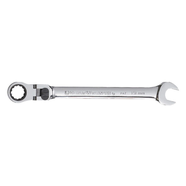 GearWrench 85619 19mm 72-Tooth 12 Point XL Locking Flex Head Ratcheting Combination Wrench