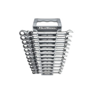 GearWrench 85698 12PC 72-Tooth 12 Point XL Locking Flex Head Ratcheting Combination Metric Wrench Set