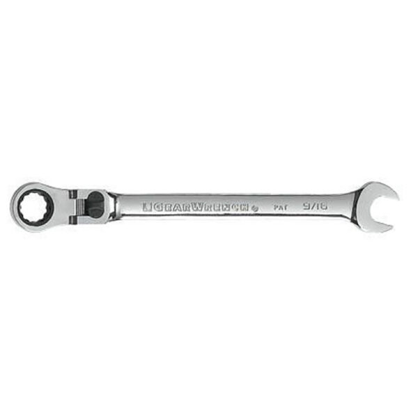 GearWrench 85718 9/16'' 72-Tooth 12 Point XL Locking Flex Head Ratcheting Combination Wrench