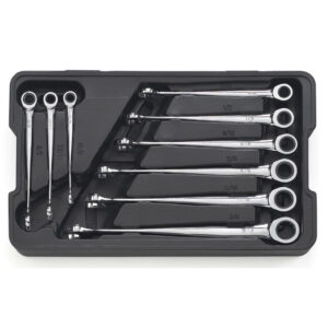 GearWrench 85898 9PC 72-Tooth 12 Point XL X-Beam Ratcheting Combination SAE Wrench Set