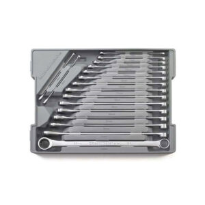 GearWrench 85989 17PC 72-Tooth 12 Point XL GearBox Double Box Ratcheting Metric Wrench Set