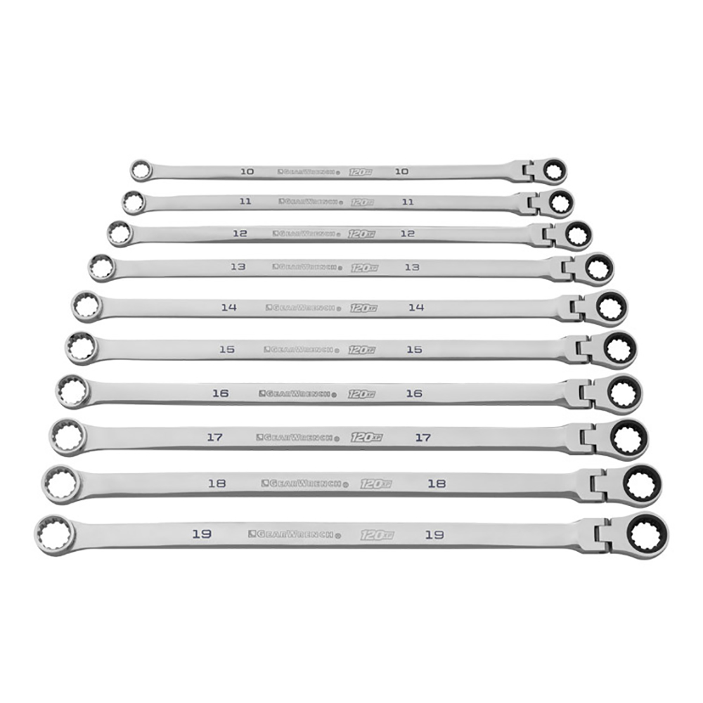 GearWrench 120XP Universal Spline XL GearBox Flex Head Ratcheting Wrenches